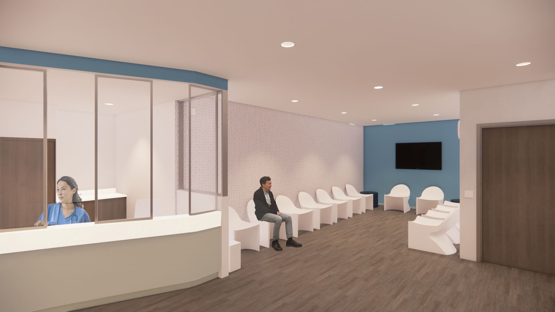 Penn Medicine To Open New Crisis Response Center At Cedar Avenue   Rendering Of Waiting Room At HUP Cedar Crisis Response Center 